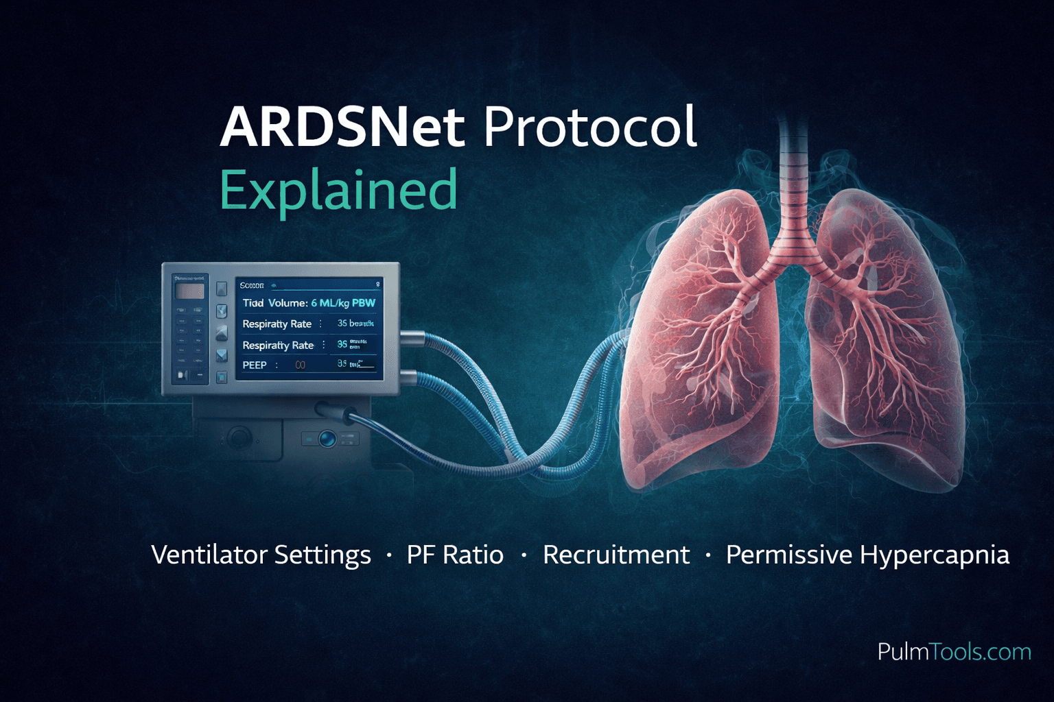 ARDSNet Protocol Explained: Ventilator Settings, Tidal Volume & PEEP Guide