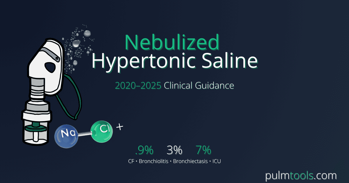 Nebulized Hypertonic Saline: Indications & Contraindications (2020–2025)