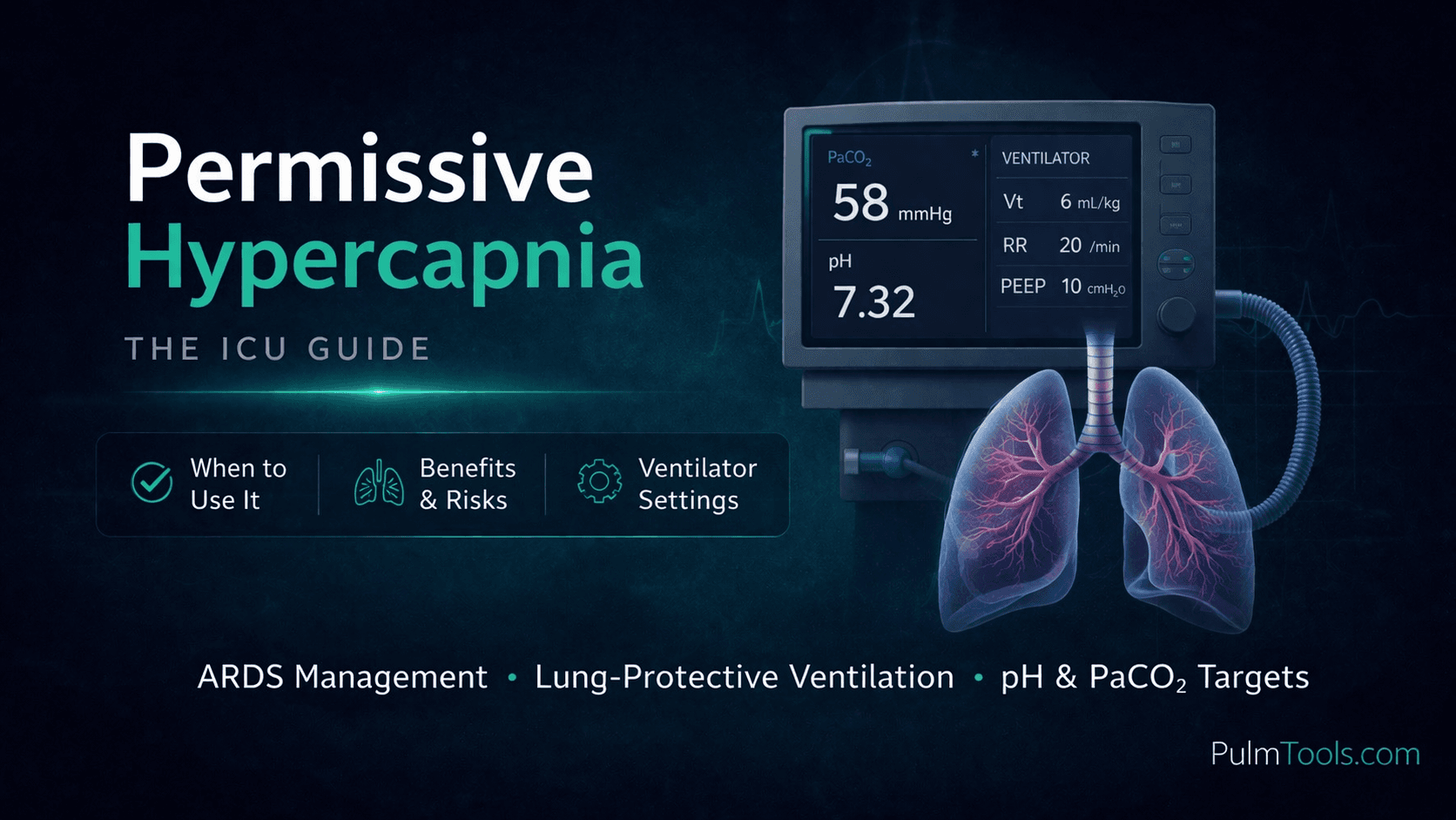Permissive Hypercapnia ICU Guide: Ventilator Strategy, Targets, and Safety