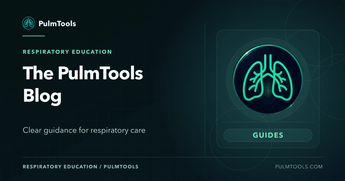PulmTools respiratory education blog cover featuring the lung logo