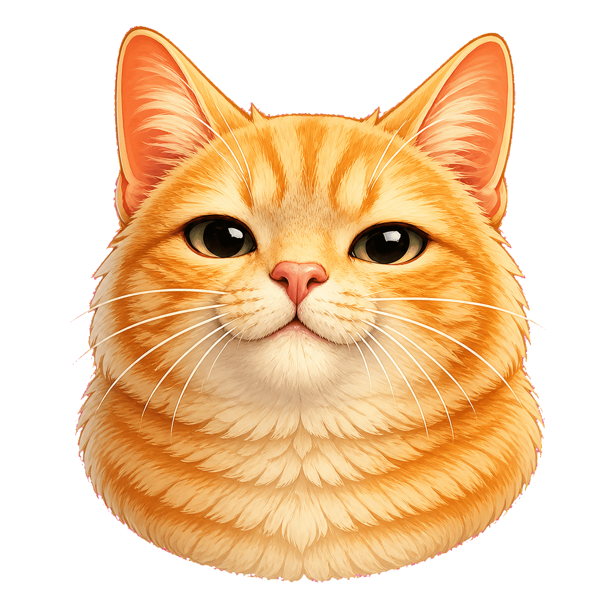 SimGenius orange celebration cat face