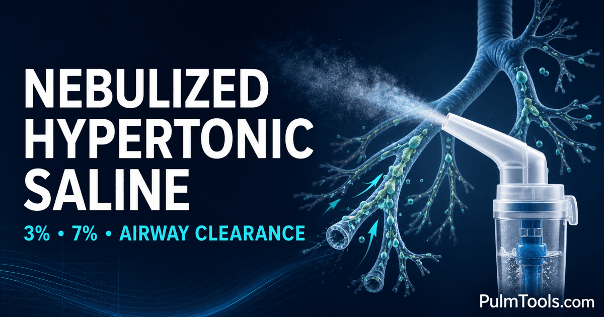 Nebulized Hypertonic Saline: Uses, Dosing & Safety