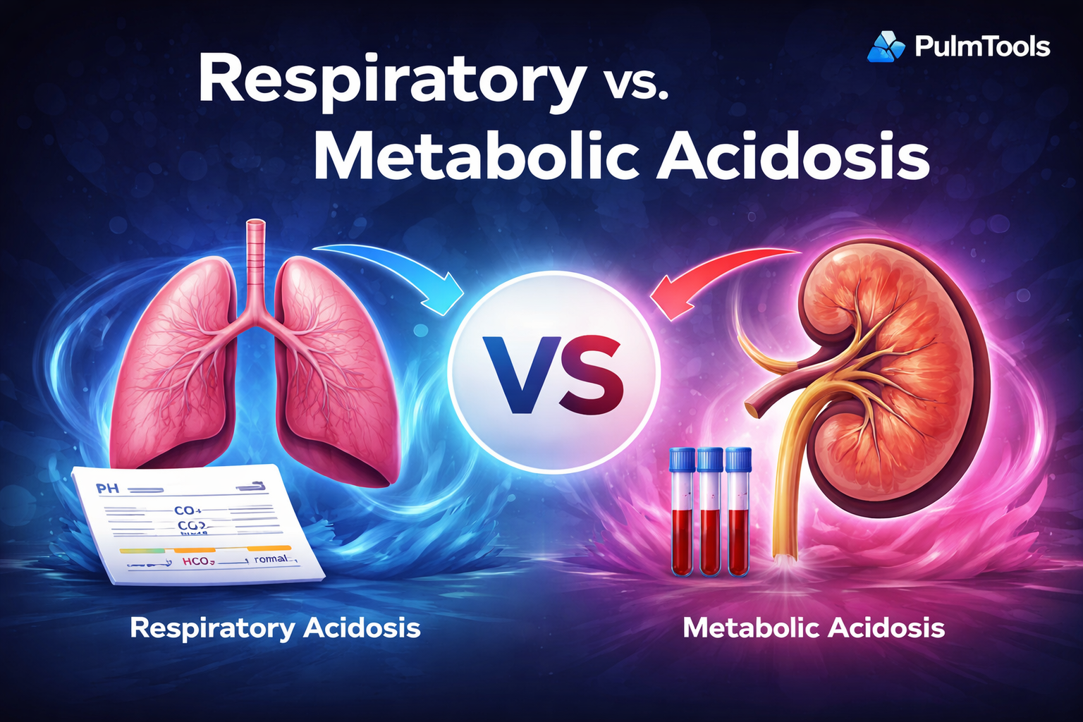Respiratory vs metabolic acidosis guide