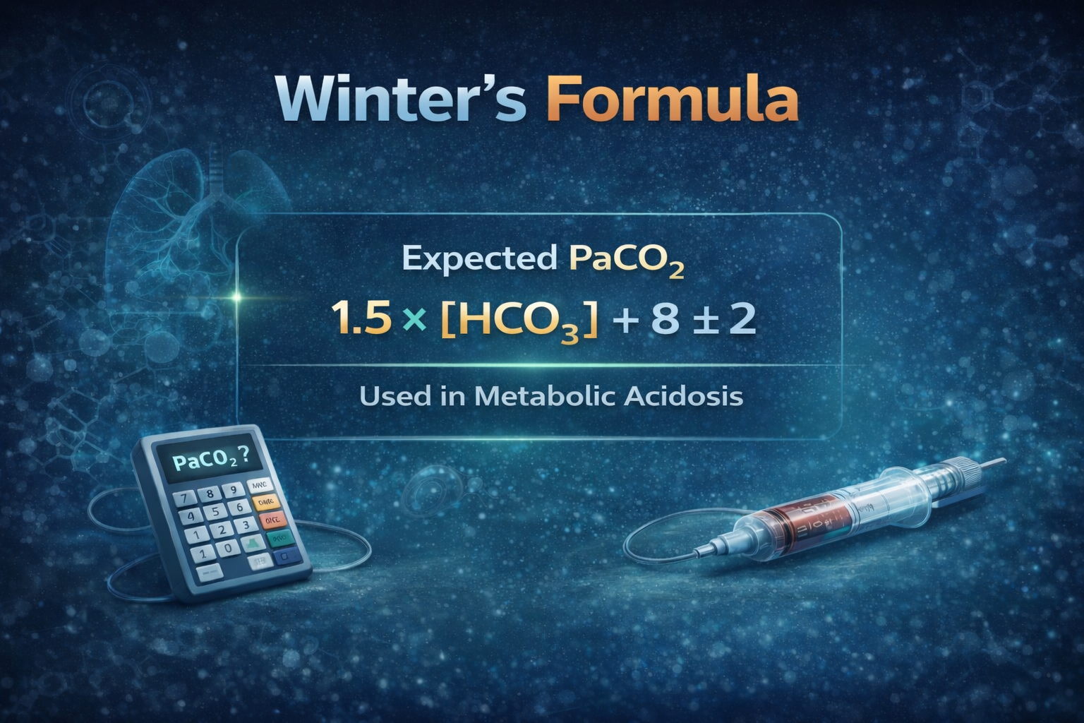 Winters Formula Algorith Winter's Formula Explained Step by Step for Students | PulmTools